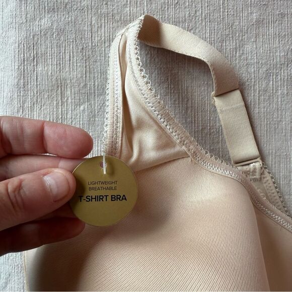 NWT Wacoal T Shirt Bra 40DDD Underwire Lightweight Breathable Nude - Picture 5 of 5